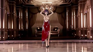 Raiden Mei Literal With Apron Dance Hentai Honkai Impact Mmd 3D Red Apron &lpar;CLIP&rpar;